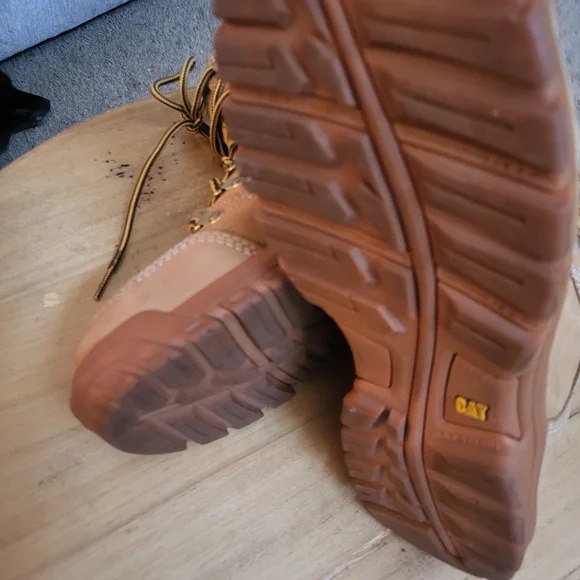 Caterpillar Tan Steel Toe Boots - Picture 3 of 8